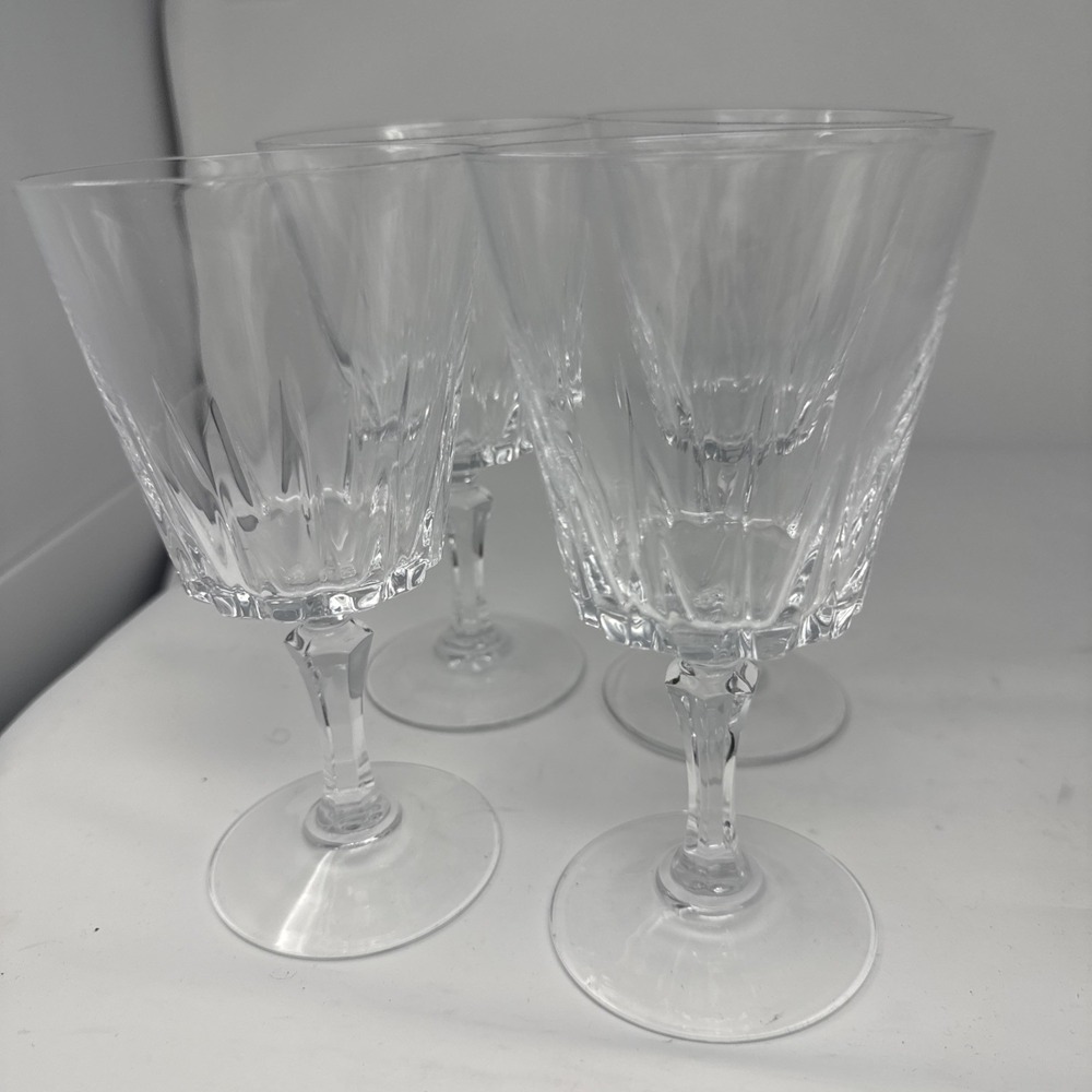 Cristal D'Arques Versailles Water Goblets Set of 4‎ Cut Crystal France 12oz
